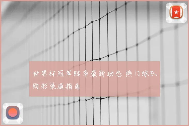 世界杯冠军赔率最新动态 热门球队购彩渠道指南