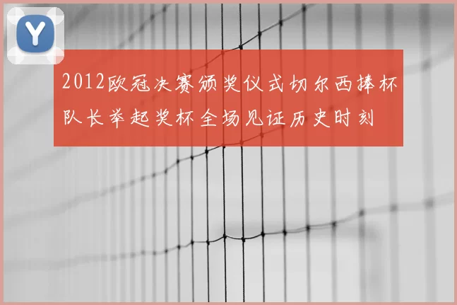 2012欧冠决赛颁奖仪式切尔西捧杯队长举起奖杯全场见证历史时刻